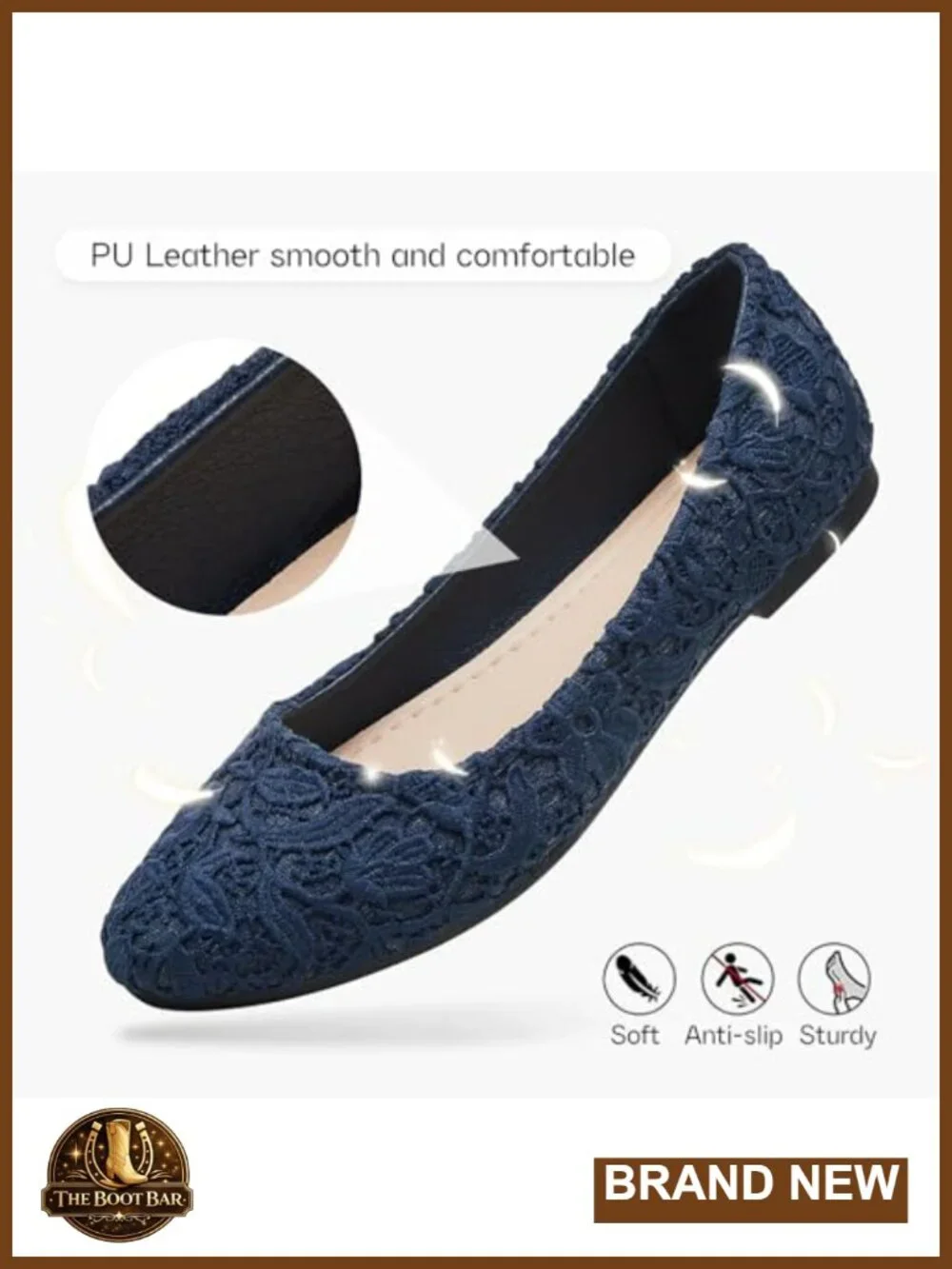 Lace Mesh Foldable Ballet Flats Memory Foam Insole Round Toe Dressy Flats